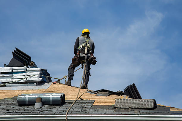 Professional Gutter Installation technician working in Winfield, MO